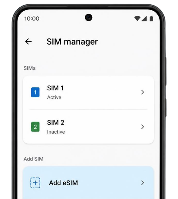Open SIM settings on Android